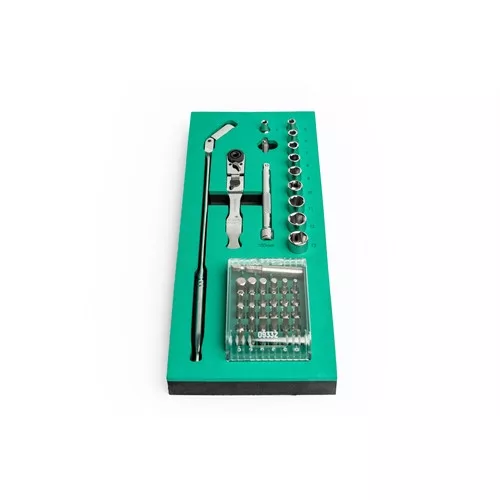 SATA vékony fejű racsni készlet 1/4" 45 részes
