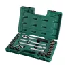 SATA dugókulcs készlet 1/2" 9-32mm 24 részes hatszög
