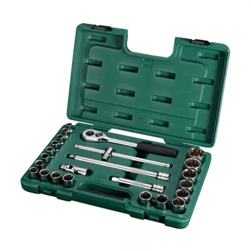 SATA dugókulcs készlet 1/2" 9-32mm 24 részes hatszög