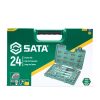 SATA dugókulcs készlet 1/2" 9-32mm 24 részes hatszög
