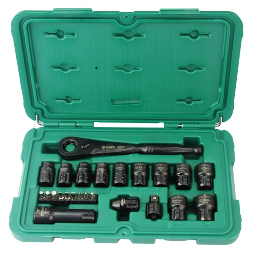 SATA X6 Pass-Thru univerzális dugókulcs készlet 8-19mm 24 részes