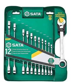   SATA dupla racsnis csillag-villás készlet 8-19mm 12 részes