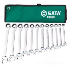   SATA dupla racsnis csillag-villáskulcs készlet 8-19mm 12 részes