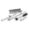 SATA dugókulcs készlet col 1/2" 20 részes 6-és 12-szög