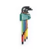 SATA imbuszkulcs készlet 9 részes 1.5-10mm, hosszú gömbvégű (színkód)