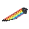 SATA imbuszkulcs készlet 9 részes 1.5-10mm, hosszú gömbvégű (színkód)