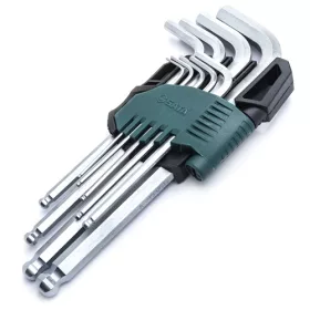   SATA imbuszkulcs készlet 9 részes 1.5-10mm, hosszú gömbvégű