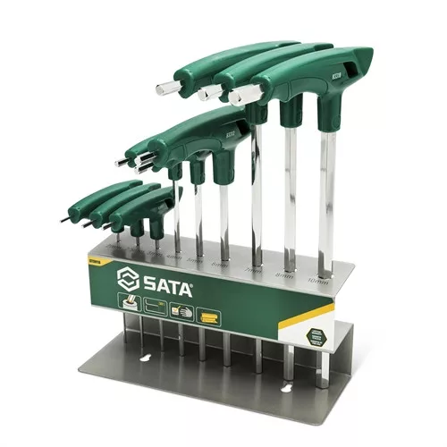 SATA T-nyelű imbuszkulcs készlet 9 részes 2-10mm, állvánnyal