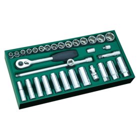 SATA dugókulcs készlet modul 3/8" 33 részes