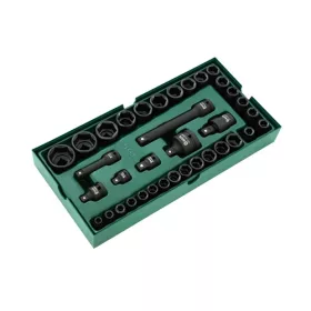   SATA gépi dugókulcs készlet modul 3/8-1/2" 36 részes