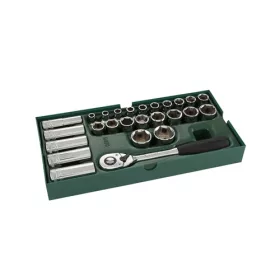 SATA dugókulcs készlet modul 1/2" 8-32mm 26 részes