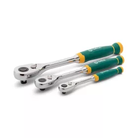   SATA racsnis hajtószár készlet 3 részes 1/4, 3/8, 1/2 72 fog átkapcsolható ComfortGrip nyéllel