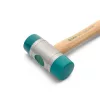SATA kétfejes gumikalapács 45mm hickoryfa nyéllel
