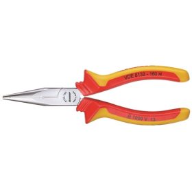   Gedore VDE félkerekcsőrű fogó, köpenyes szigeteléssel 160 mm (VDE 8132-160 H)