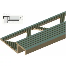 LÉPCSÕÉLVÉDÕ NATÚR  ALU 11 MM/3 M SZÖGL130303