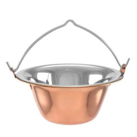 BOGRÁCS ROZSDAMENTES  0,8 L ASZTALI RÉZ BEVONATTAL