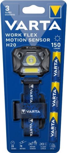 FEJLÁMPA VARTA WORK FLEX MOTION SENSOR H20 /+3AAA/ 150 LUMEN