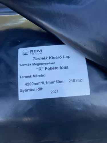TAKARÓFÓLIA ½R½  4200X0,10 FEKETE/50M