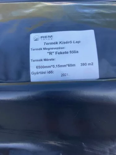 TAKARÓFÓLIA ½R½  6500X0,15 FEKETE/60M