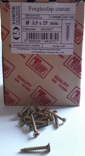 FORGÁCSLAPCSAVAR 3.5X 25 TUF/1000 DB