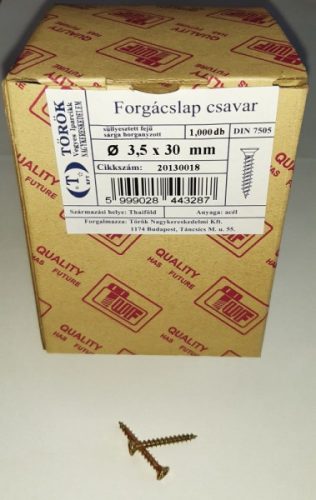 FORGÁCSLAPCSAVAR 3.5X 30 TUF/1000 DB