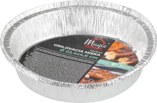 GRILLTÁLCA ALU KEREK MAGAS FALLAL 22,4x4,6 CM 3DB-OS CSOMAG 2213996
