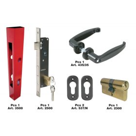   ALAPCSOMAG KAPUKHOZ PORTÁLZÁRHOZ (zártszelvénytest, portálzár,cilinderbetét, pajzs, kilincs)