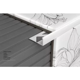 CSEMPEÉLVÉDÕ 8 MM SZÖGLETES  CEMENTSZÜRKE 2,7 M  0113