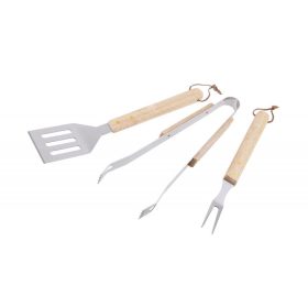 GRILLEZÕ SZETT 43071 FA NYÉLLEL 38 CM 3DB