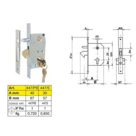 TOLÓKAPUZÁR IBFM 447PB 40 MM TÜSKÉS