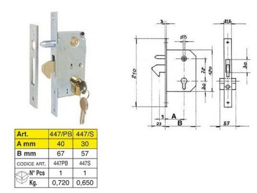 TOLÓKAPUZÁR IBFM 447PB 40 MM TÜSKÉS