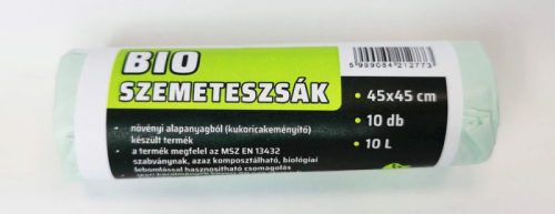 SZEMETESZSÁK KOMPOSZTÁLHATÓ PLA 45X45CM 10L. /10db=1 roll/