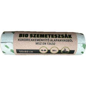 SZEMETESZSÁK KOMPOSZTÁLHATÓ PLA 50X60CM 30L /10db=1 roll/