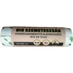 SZEMETESZSÁK KOMPOSZTÁLHATÓ PLA 50X60CM 30L /10db=1 roll/
