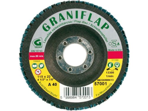 CSISZOLÓTÁRCSA LAMELLÁS FA-FÉM ¤ 125 A 40