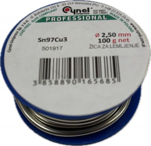 FORRASZTÓÓN PRAKTIK 2.5MM/100 GR Sn97Cu3 5685