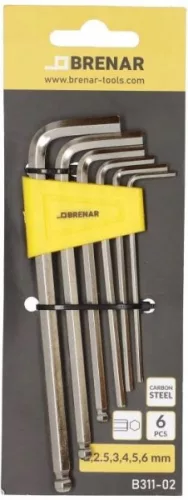 IMBUSZKULCS KLT BRENAR B311-02 2-6MM 6R GÖMBÖLYÛ