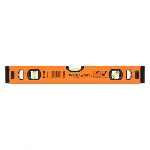 NEO Tools 71-131 Vízmérték, alu, 3 libellás, S 300, 40cm