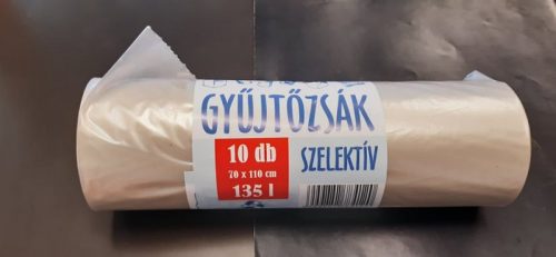 SZEMETESZSÁK 70X110 135 L 25 MIKRON SZELEKTÍV /10 DB