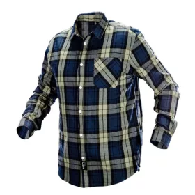 ING NEO 81-541-L  FLANEL KÉK-OLIVA-FEKETE 100% PAMUT