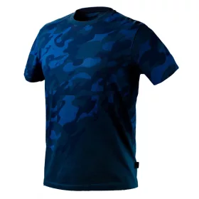 PÓLÓ NEO 81-603-XL  KÉK TEREPMINTÁS 100% PAMUT
