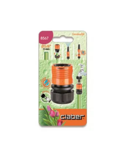 GYORSCSATLAKOZÓ CLABER 8567 5/8" W/STOP BLISTER
