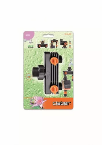 VÍZELOSZTÓ CLABER 8589 3/4 ", 2 ÁGÚ ZÁRHATÓ BLISTER
