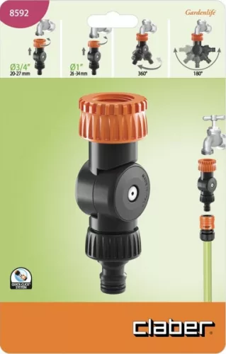 CSAPCSATLAKOZÓ CLABER 8592 1/2-3/4 ''ELFORDÍTHATÓ