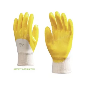 VÉDÕKESZTYÛ  R 9318  SÁRGA NITRIL/10PÁR
