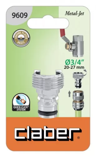 CSAPCSATLAKOZÓ CLABER 9609 3/4 '' KÜLSÕ MENETES FÉM