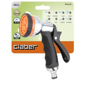 PISZTOLYSZÓRÓFEJ CLABER 9622 8 FUNKCIÓS  FÉM
