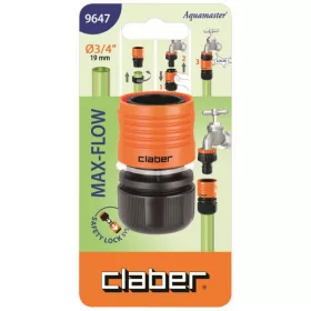   GYORSCSATLAKOZÓ CLABER 9647 3/4'' 19 MM-ES TÖMLÕHÖZ MAX-FLOW