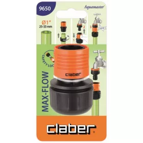   GYORSCSATLAKOZÓ CLABER 9650  1'' 25 MM-ES TÖMLÕHÖZ MAX-FLOW