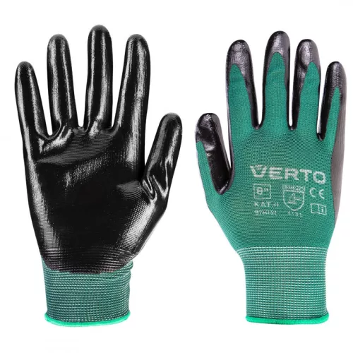 KERTÉSZKESZTYÛ VERTO 97H151 NITRIL  8" légáteresztõ felsõrész